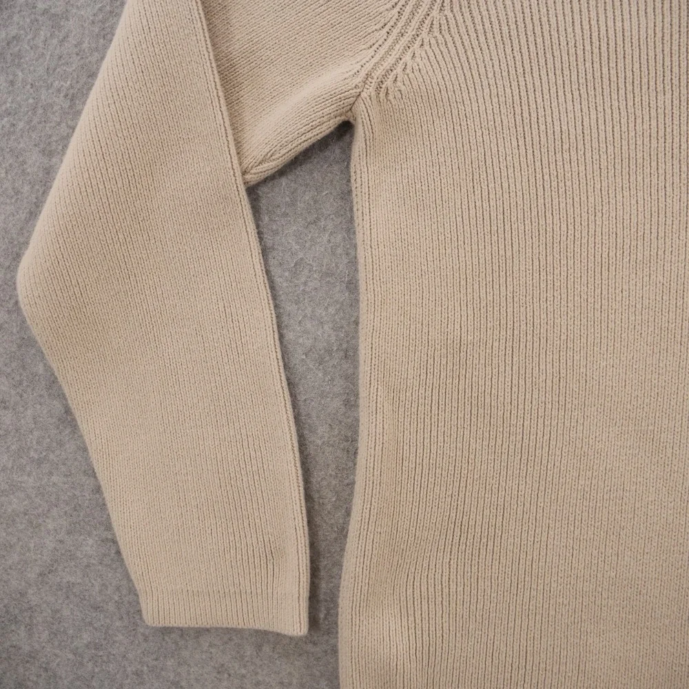 Banana Republic Sweater Mens Extra Large Beige Mock Neck Knit Pullover